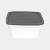 Contenedor de Plástico Blanco, Tapa Gris, 280 ml