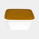 Contenedor de Plástico Blanco, Tapa Amarilla, 280 ml