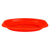 Plato Ovalado de Plástico, Color Rojo