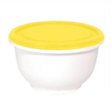 Contenedor Redondo de Plástico, Color Amarillo, 180 ml