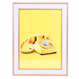 Portarretrato Teléfono, Color Blanco con Cobre, 12x17 cm