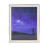 Portarretratos Estrella, Color Blanco y Plata, 20x25cm