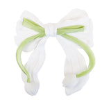 Moño Tulipán con Broche para Cabello, Color Blanco