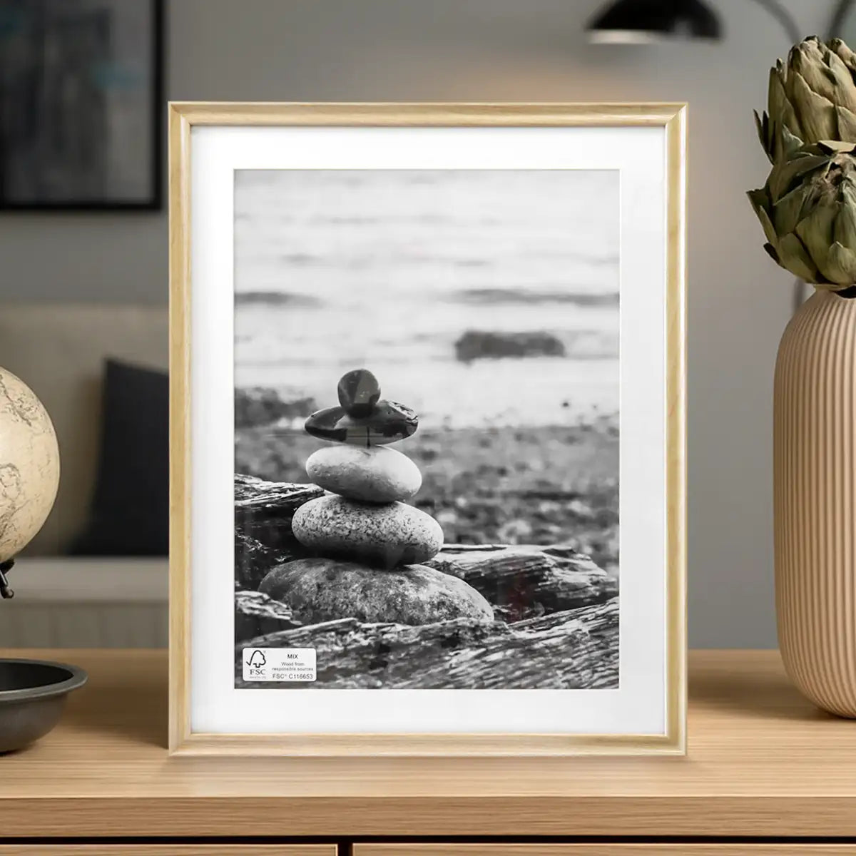 Cuadro, Piedras Zen
