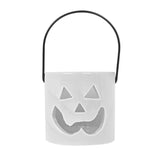 Calabaza, Portavela de Cerámica, Color Blanco