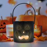 Calabaza, Portavela de Cerámica, Color Negro