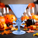 Copa de Martini con Diseño de Calavera, Halloween, Color Azul