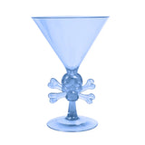 Copa de Martini con Diseño de Calavera, Halloween, Color Azul