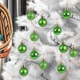 Kit de 12 Esferas Navideñas, Color Verde