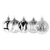 Kit de 30 Esferas Navideñas, Color Plata