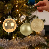 Kit de 30 Esferas Navideñas, Color Dorado