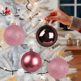 Kit de Esferas Navideñas, 4 pzas, Color Vino