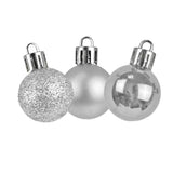 Kit de Esferas Navideñas, 9 pzas, Color Plata
