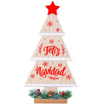 Árbol Navideño para Decoración "Feliz Navidad" MDF
