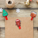 Set de 6 Clips, Personajes Navideños