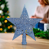 Estrella, Punta de Árbol de Navidad, Color Azul