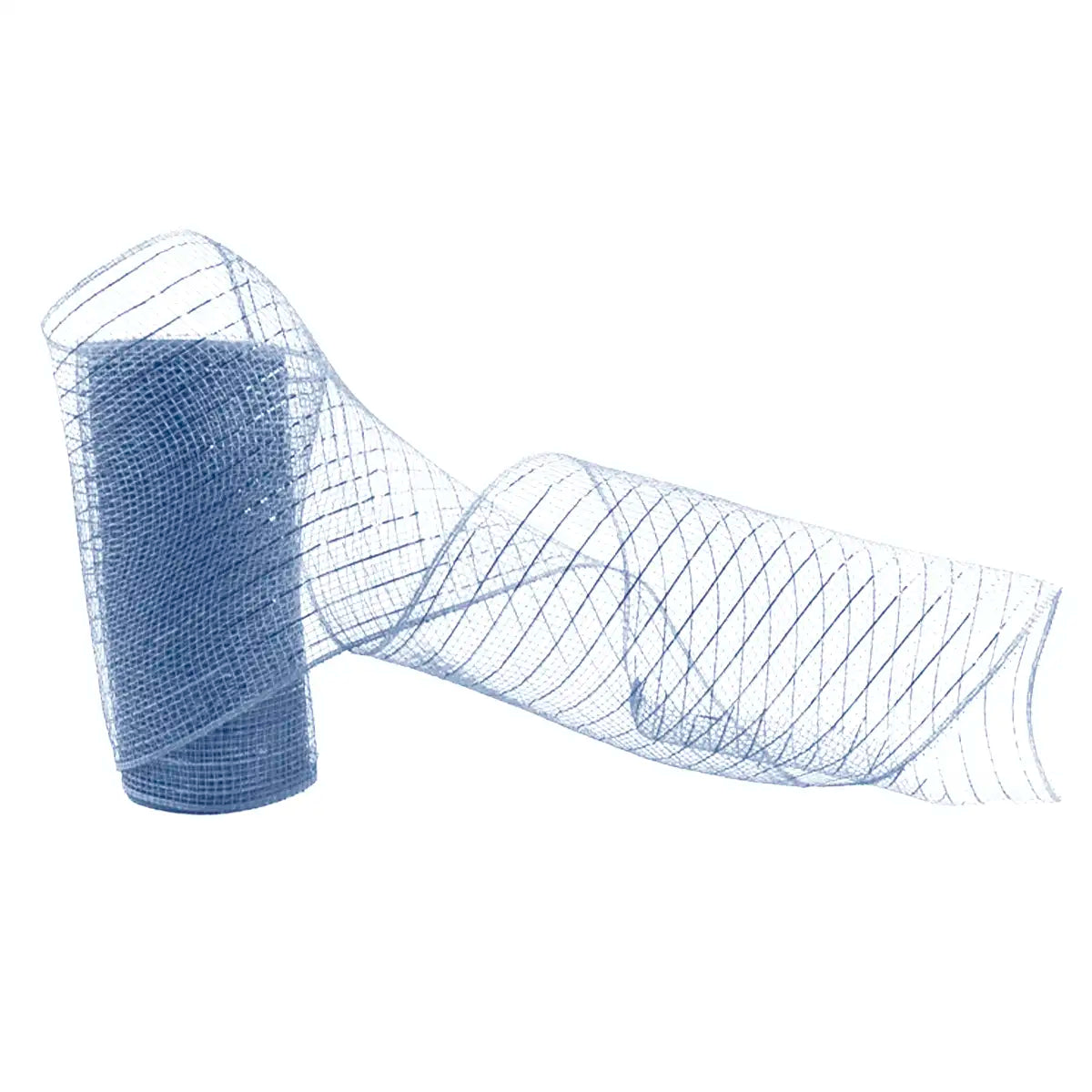 Listón Navideño Mesh, Color Azul, 3 m