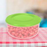 Contenedor Redondo de Plástico, Color Verde, 550 ml