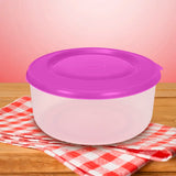 Contenedor Redondo de Plástico, Color Morado, 550 ml