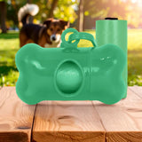 Dispensador con Bolsa para Desechos de Perro, Color Verde