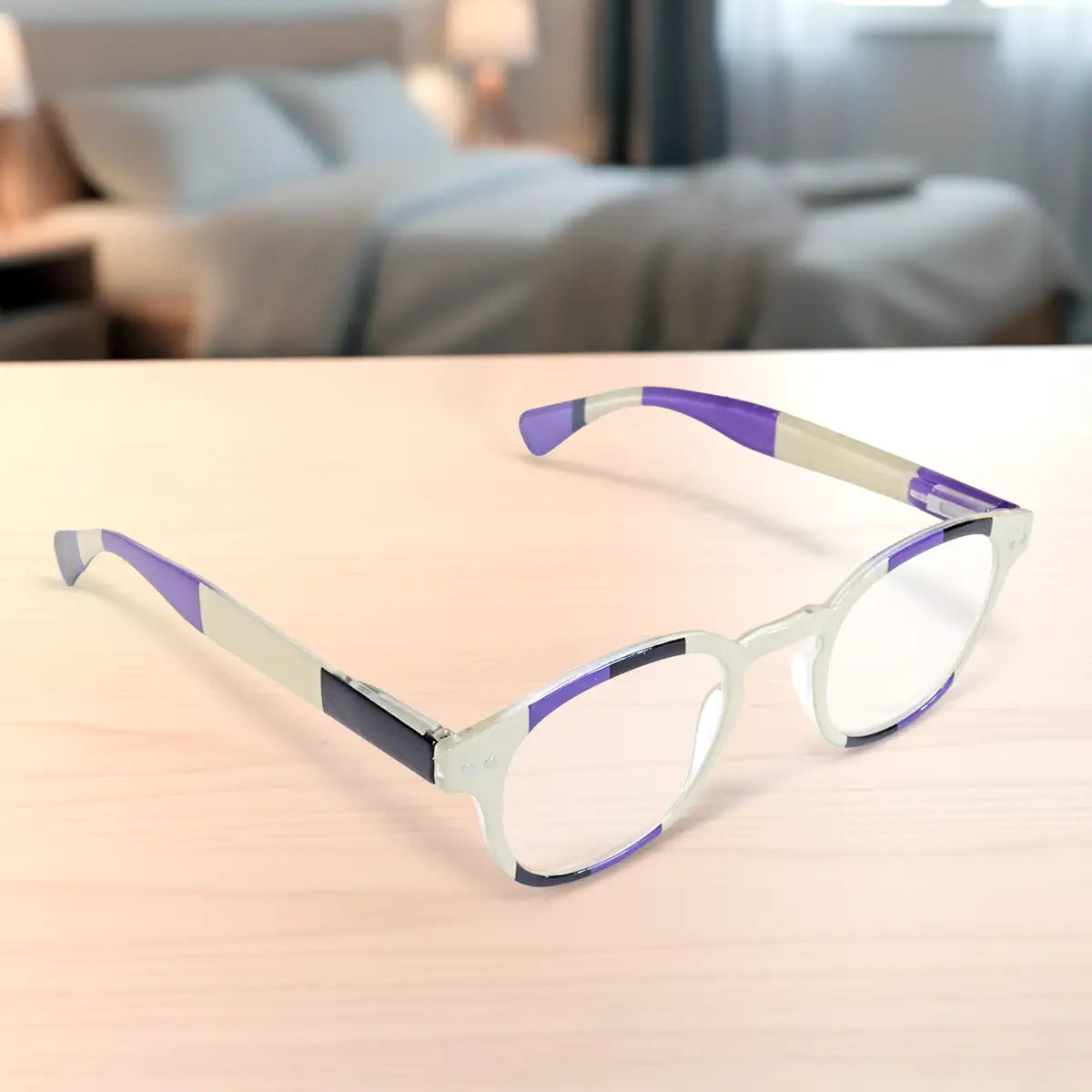 Lentes de Lectura con Estuche, Color Beige y Negro, +1.00