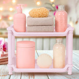 Organizador Rectangular 2 Niveles, Color Rosa, Inkanto