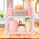Organizador Rectangular 2 Niveles, Color Rosa, Inkanto