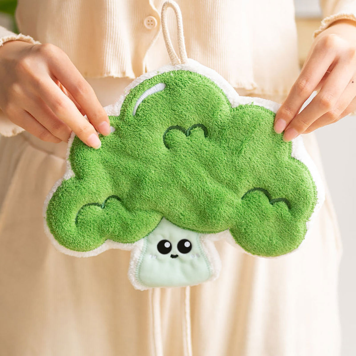 Toalla de Manos Absorbente en Forma de Brócoli