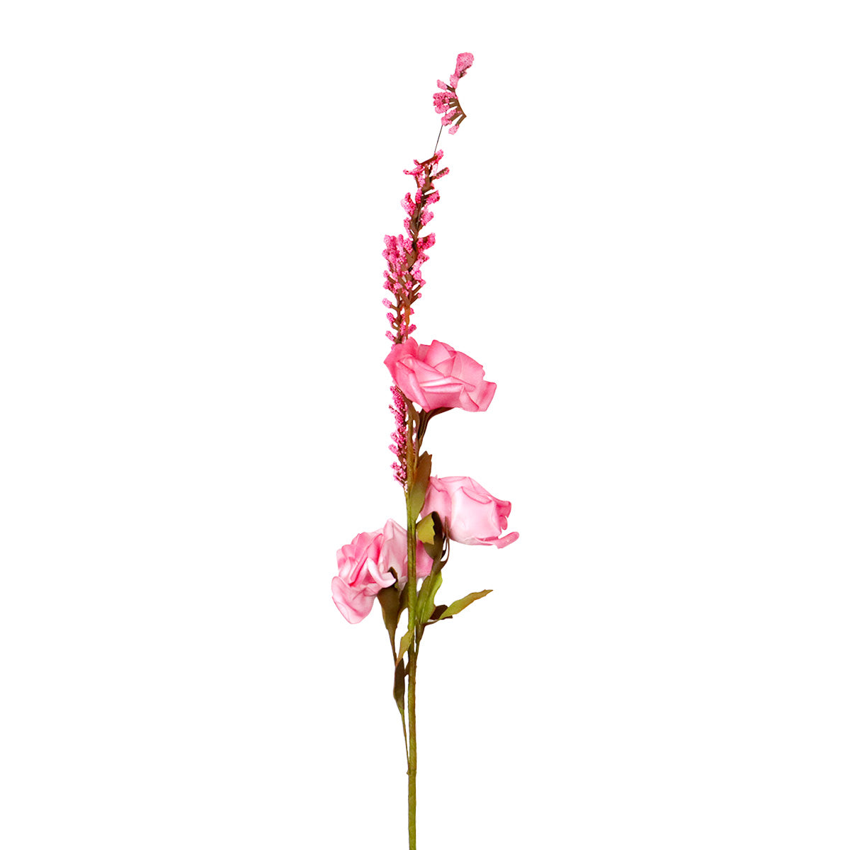 Rosa, Flores Artificiales, Color Rosa, 3 pzas