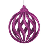 Esfera Navideña, Glitter, Color Morado, 17 cm