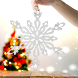 Copo de Nieve Jumbo con Glitter, Color Plata