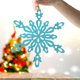 Copo de Nieve Jumbo con Glitter, Color Azul