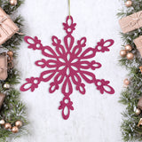 Copo de Nieve Jumbo con Glitter, Color Fucsia