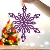 Copo de Nieve Jumbo con Glitter, Color Morado