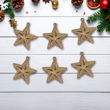 Mini Estrellas, Ornamento Navideño Glitter, Color Oro