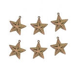 Mini Estrellas, Ornamento Navideño Glitter, Color Oro