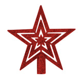 Mini Estrella Brillante, Punta de Árbol, Color Rojo