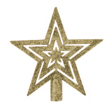 Mini Estrella Brillante, Punta de Árbol, Color Oro