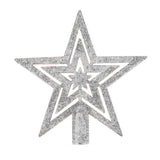 Mini Estrella Brillante, Punta de Árbol, Color Plata