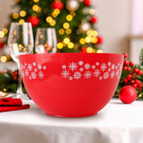 Recipiente de Plástico Navideño, Color Rojo