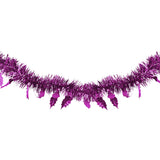 Guirnalda Navideña Brillante, Detalles Hojas, Color Morado