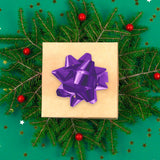 Mini Moños para Regalo, 12 pzas, Color Morado