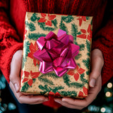 Moños para Regalo, 2 pzas, Color Fucsia