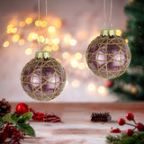 Esferas Navideñas con Diseño en Glitter, 2 pzas