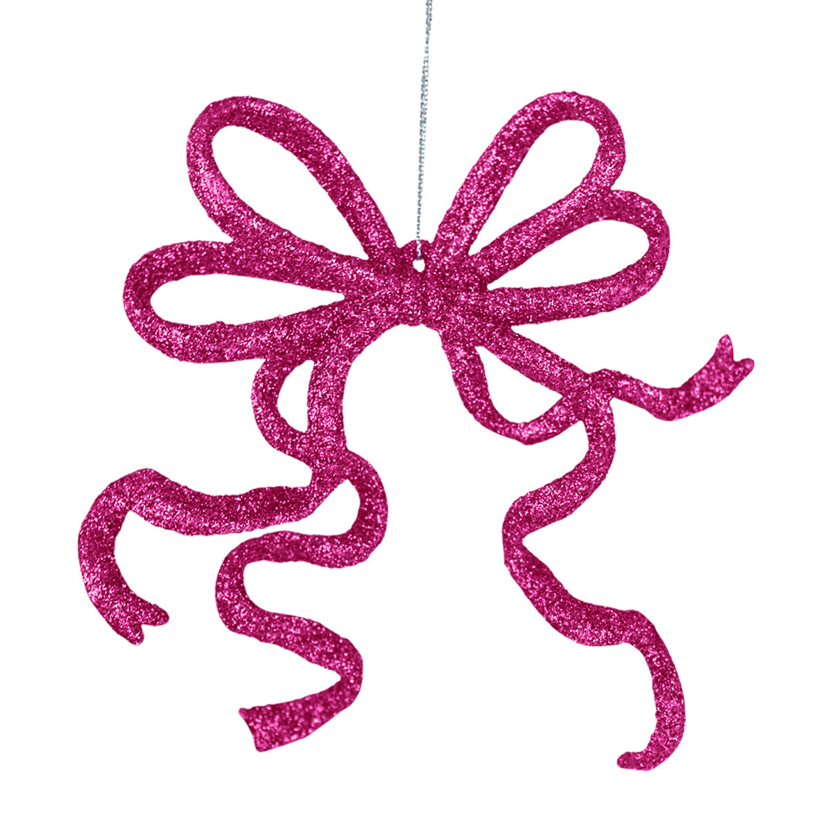 Moño, Decoración Colgante, Glitter, Color Fucsia