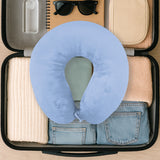 Almohada de Viaje Ergonómica, Color Azul Grisáceo