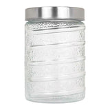 Frasco Texturizado de Vidrio con Tapa, 1200 ml