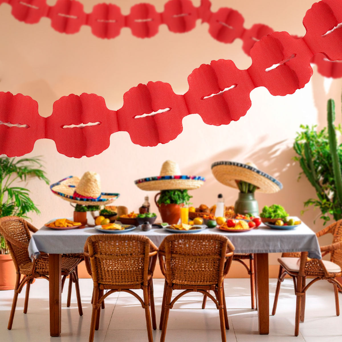 Decoración Colgante, Fiestas Patrias, Color Rojo