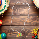 Collar con Decoración "Fiesta", Color Blanco
