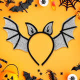 Diadema de Murciélago, Halloween, Color Plata